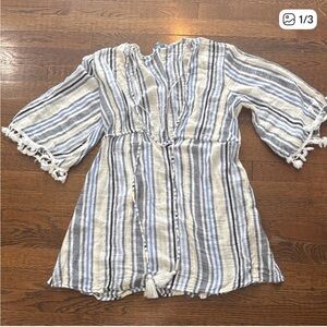 Blue Island Navy and White Striped Garment